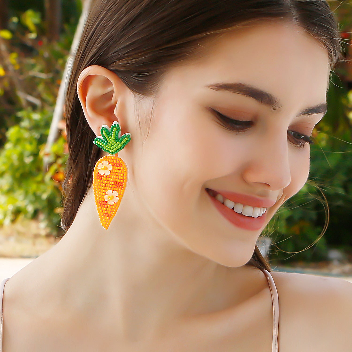 Wholesale Easter Beads Carrot Earrings